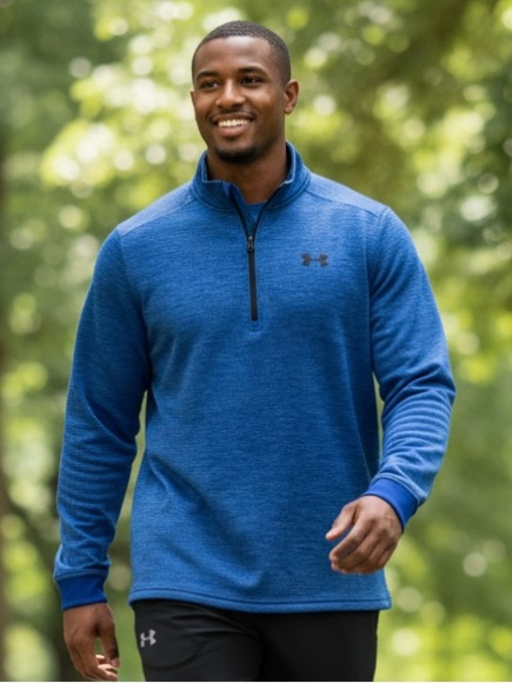 UNDER ARMOUR Men’s Medium Blue COLD GEAR 1/4 Zip Sweatshirt